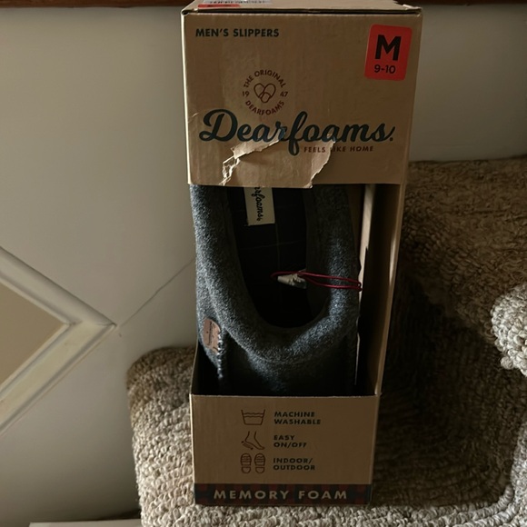 Dearfoams Men's Memory Foam Insole Slipper (NO SWEAT COMFORT) NIB - Picture 2 of 6